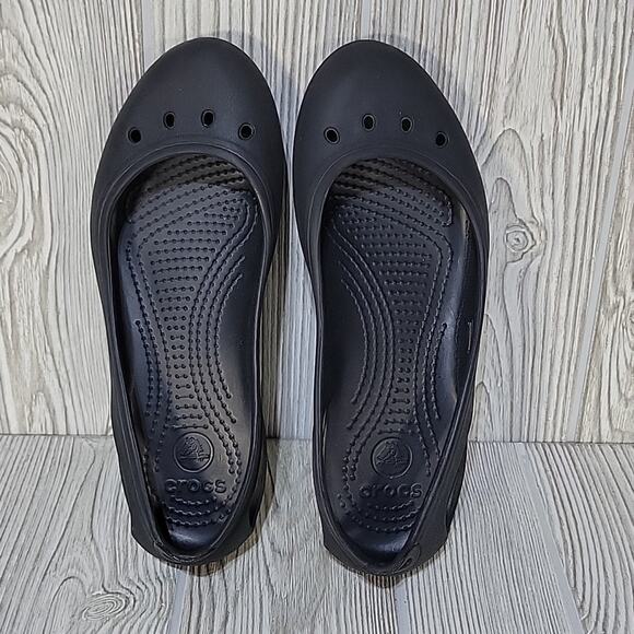 CROCS Kadee Black Flats, Women's Size 6 - Picture 6 of 11